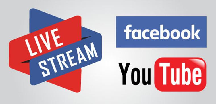Youtube, Facebook là những kênh livestream phổ biến